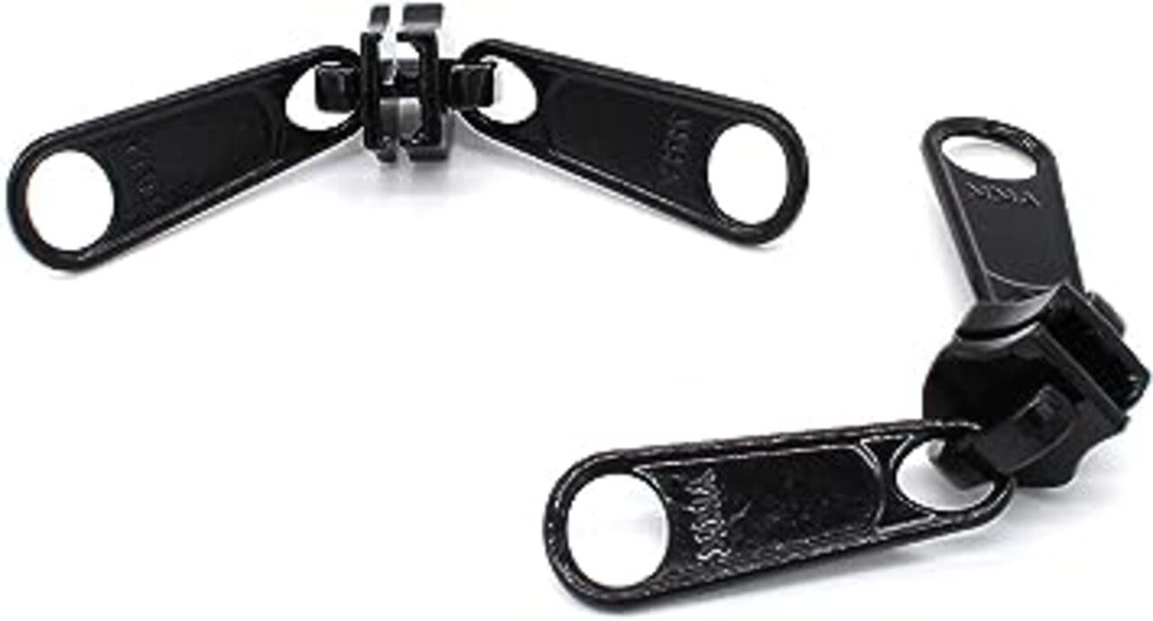 Zipper Repair Kit - #10 Black YKK Zipper Rescue Automotive Slider - #10  Coil Long Pull with 2 Heads - 2 Sliders Per Pack - Color Black - Made in  The United States
